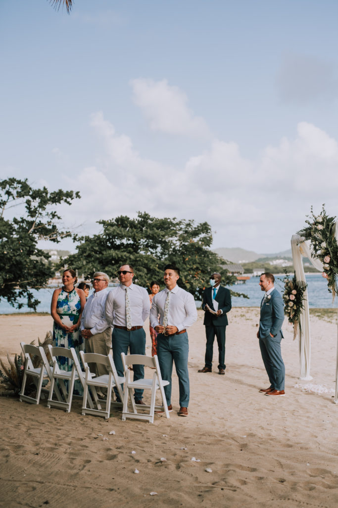 St. Lucia intimate beach wedding at Pigeon Island National Park